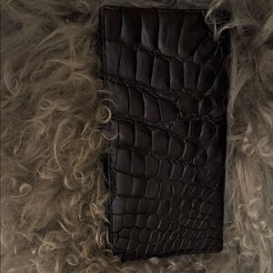 Rare* Envelope style Genuine Crocdile wallet in Black
